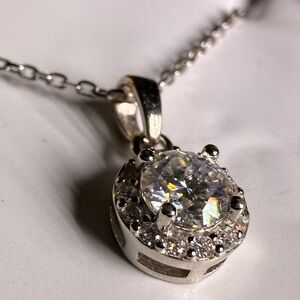 925 Moissanite Pendant Necklace